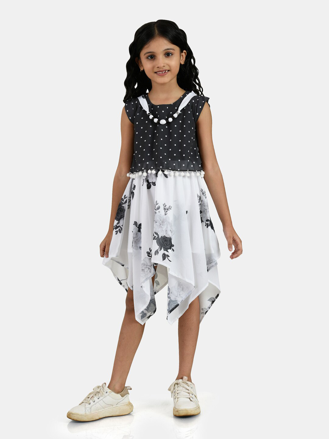 Peppermint Black Floral Dress