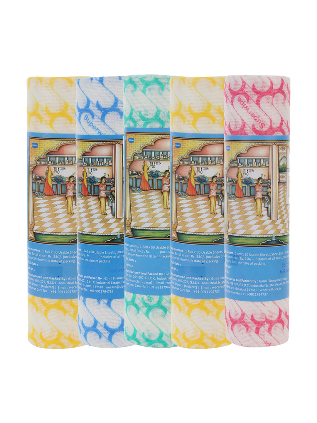 Superwipe Set Of 5 Reusable & Washable Multi-Purpose Household Sheets