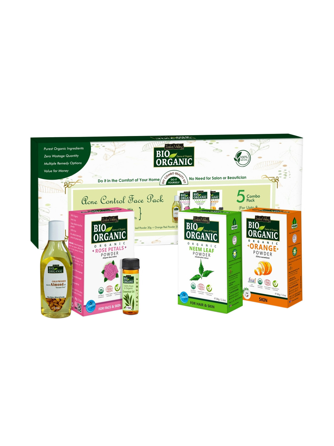 Indus Valley Bio Organic Acne Control Face Pack DIY Kit