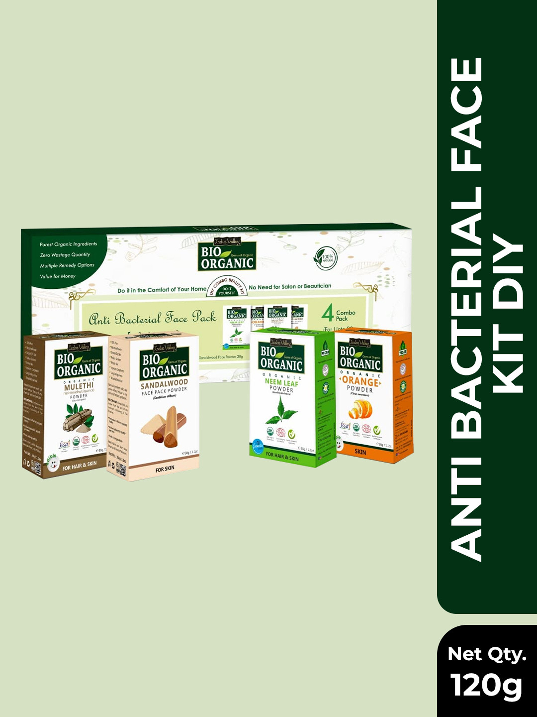 Indus Valley Bio Organic Anti Bacterial Face Pack DIY Kit
