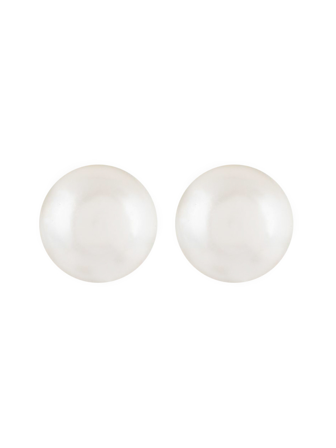 ERILINE JEWELRY Silver-Plated & White Contemporary Studs Earrings