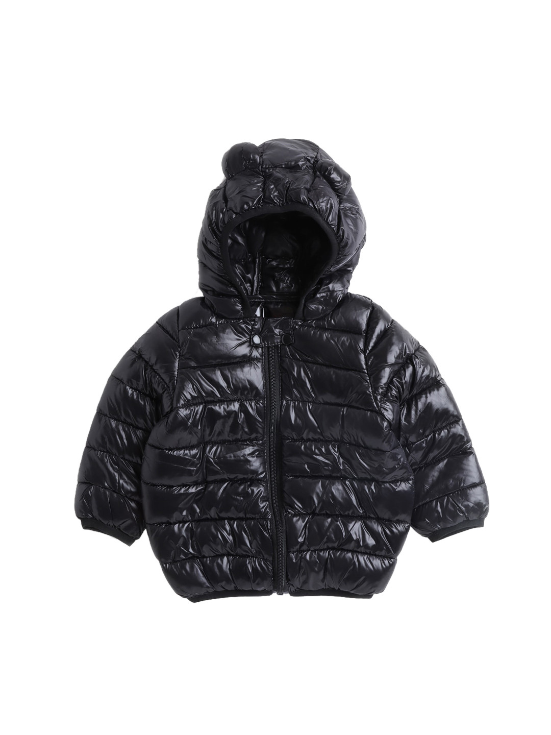 Hopscotch Boys Black Longline Puffer Jacket