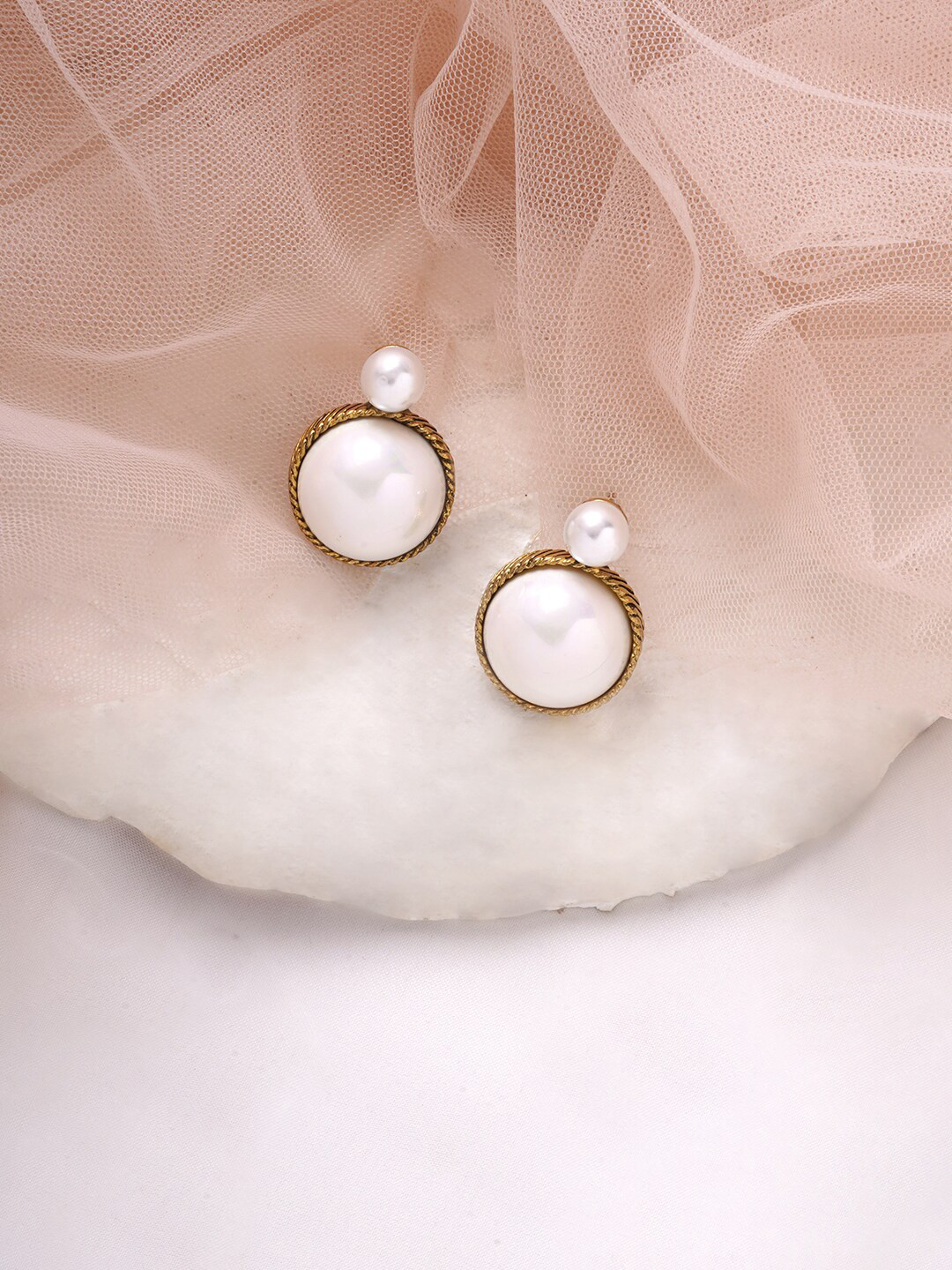 BEWITCHED White Contemporary Drop Earrings