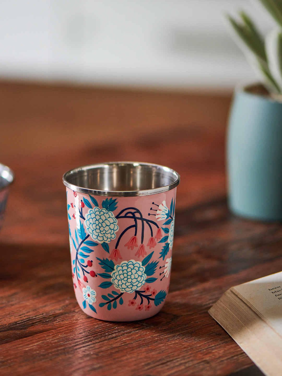 Chumbak Peach Quiet Jungle Tumbler
