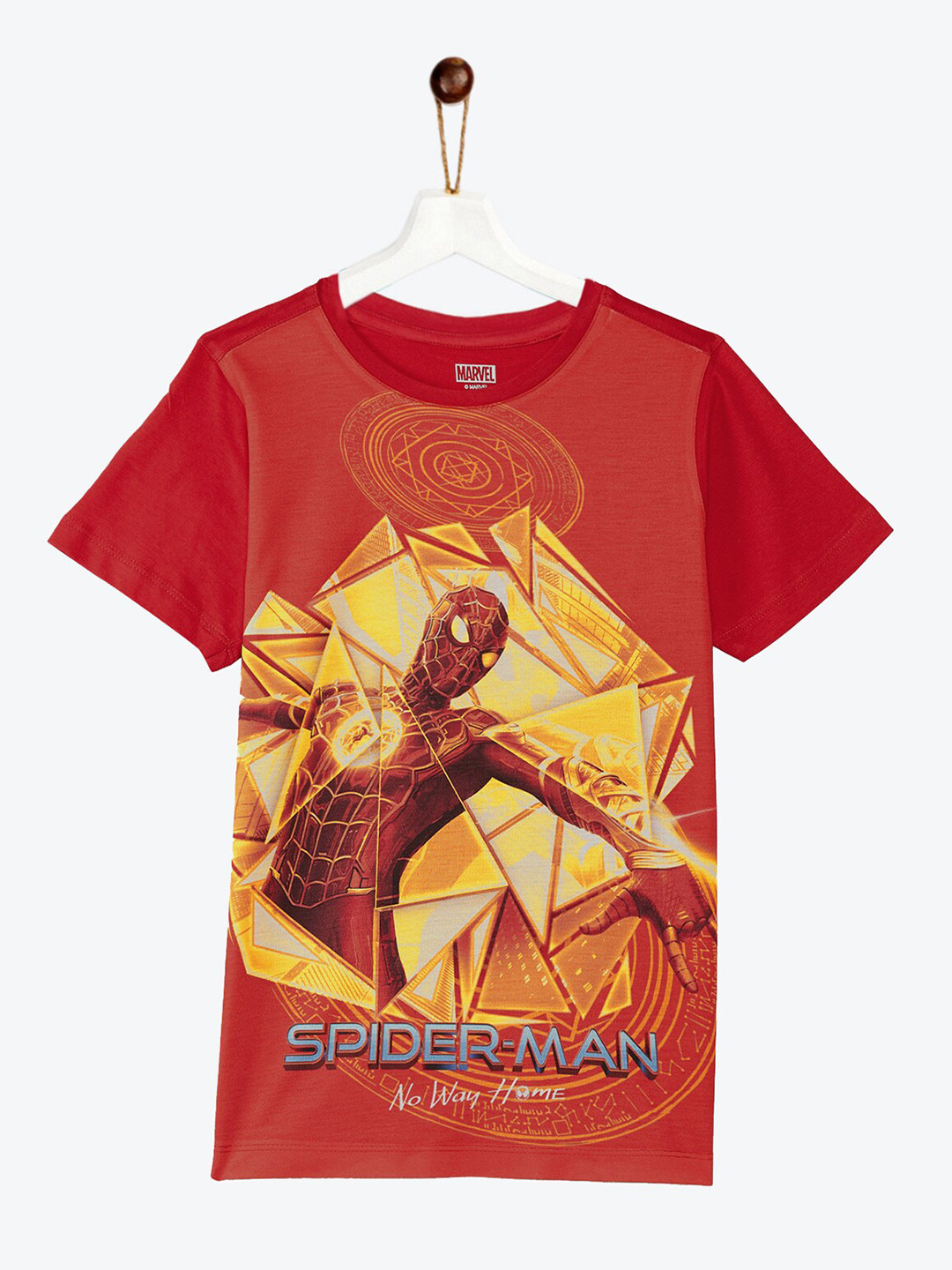 YK Marvel Boys Red Spider-Man Printed T-shirt