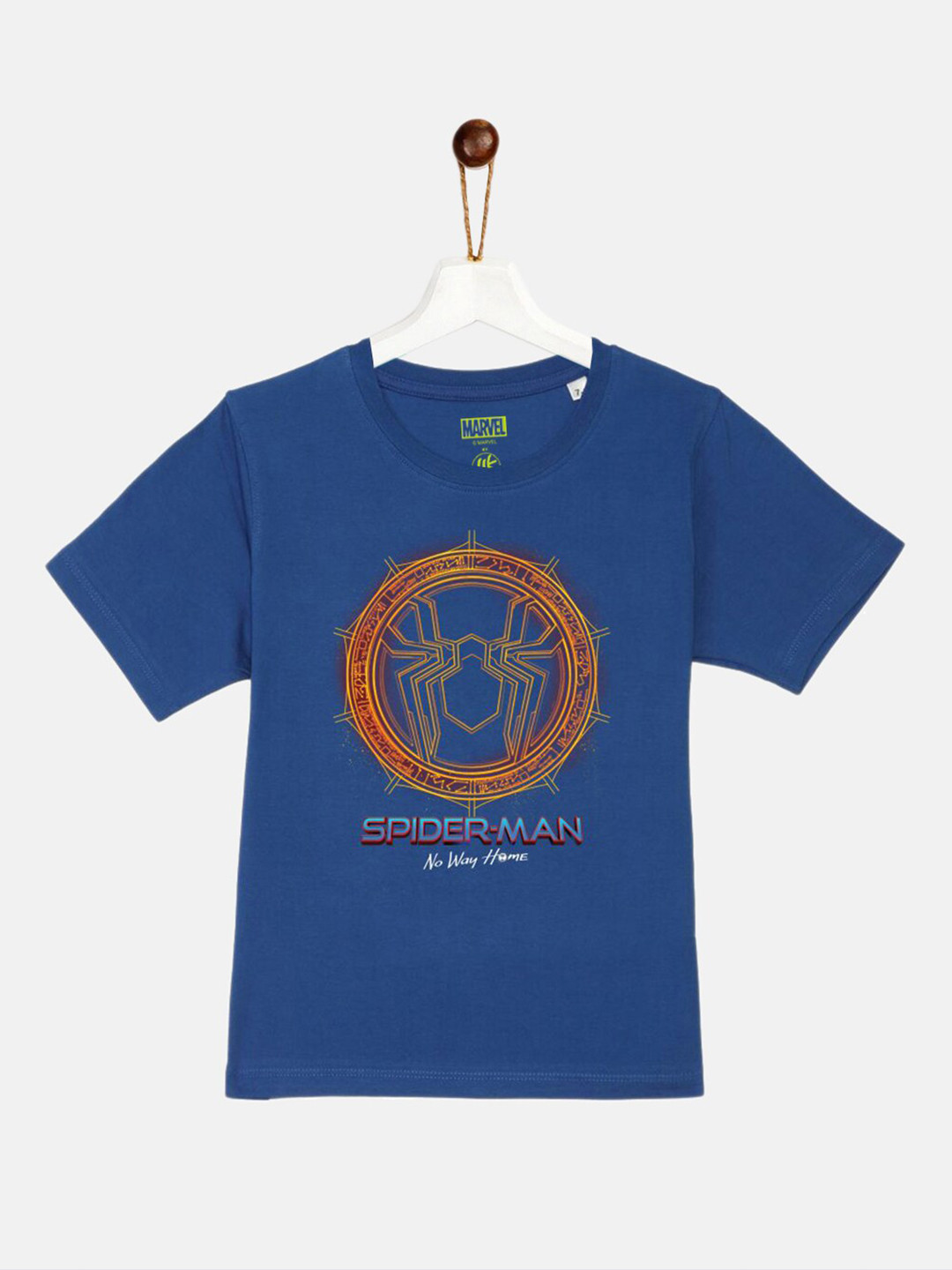 YK Marvel Boys Blue Spider-Man Cotton T-shirt