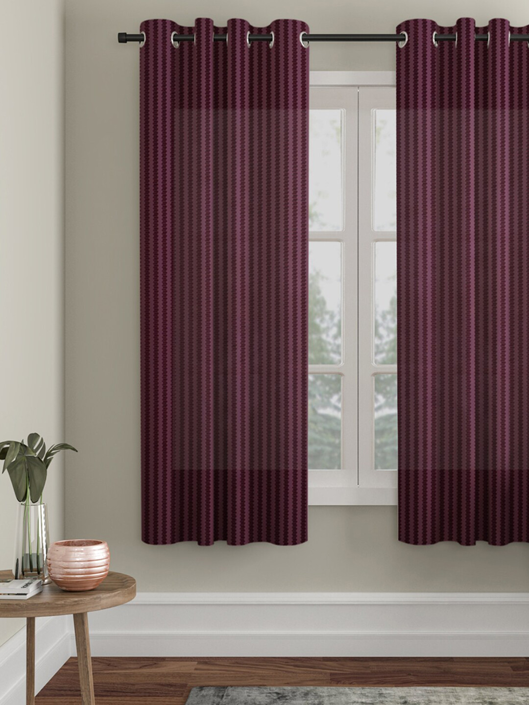 HOSTA HOMES Purple Sheer Window Curtain