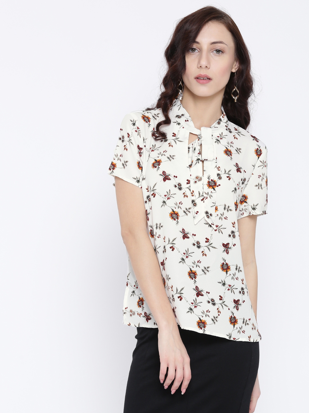 Forever 21 white floral top sales