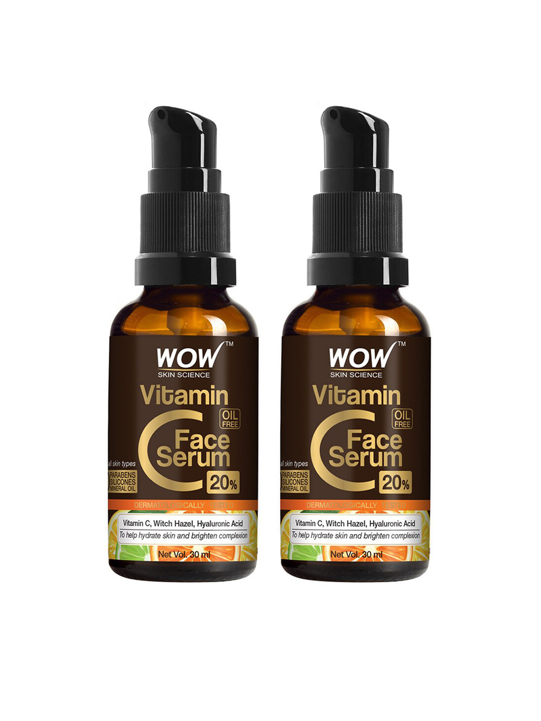 WOW SKIN SCIENCE Set of 2 Vitamin C Skin Clearing Serum Genuine 20%