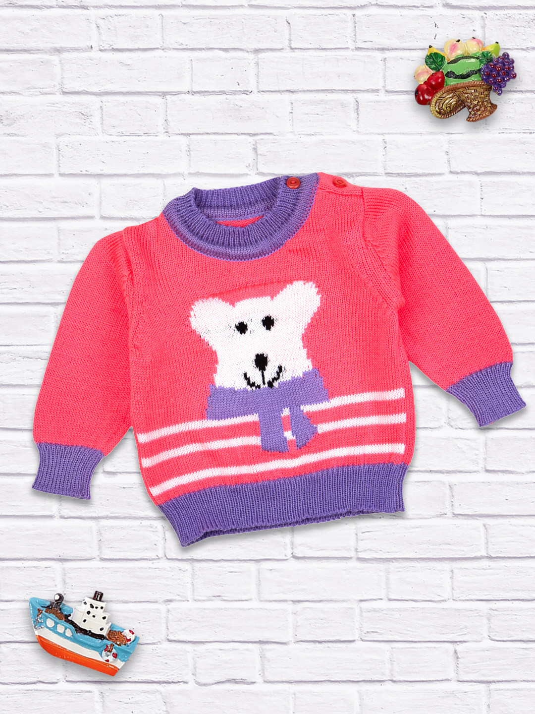 MeeMee Kids Pink Full Sleeves Pullover