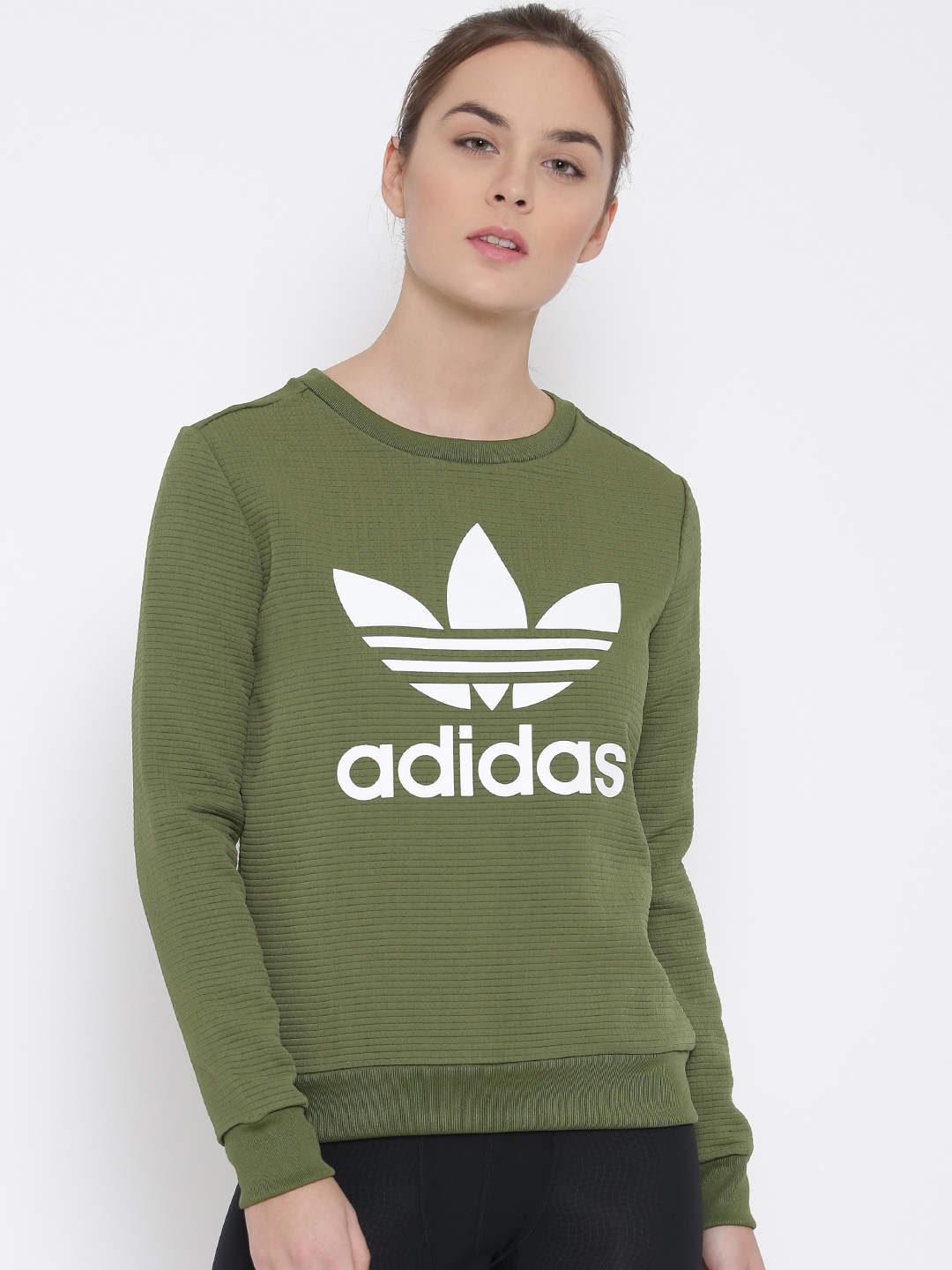 womens green adidas sweatshirt
