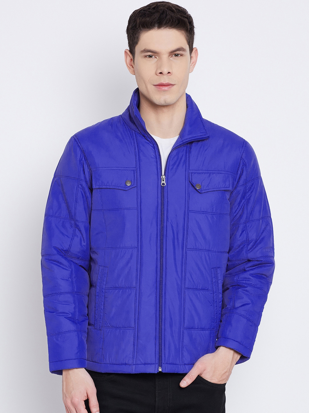 Buy Cloak Decker By Monte Carlo Blue Jacket Jackets for Men