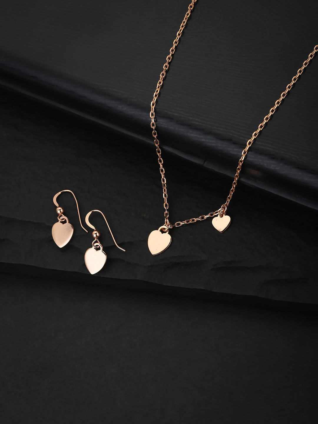 Carlton London Women Rose-Gold Jewellery Set