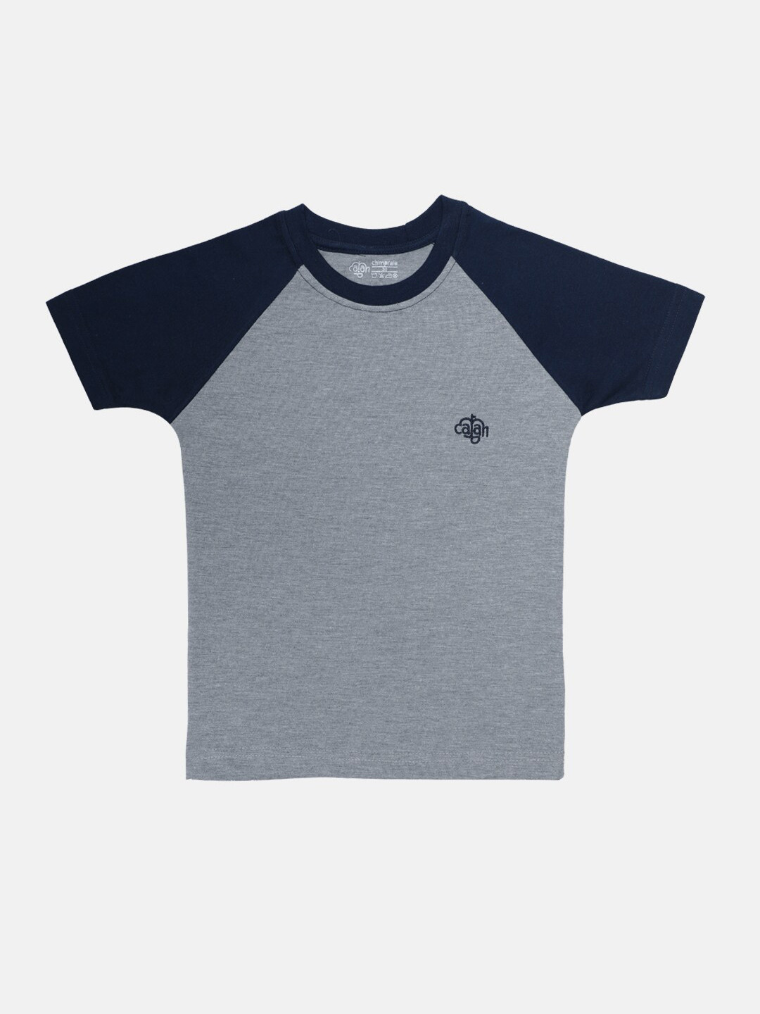 CHIMPRALA Boys Grey Colorblocked T-shirt