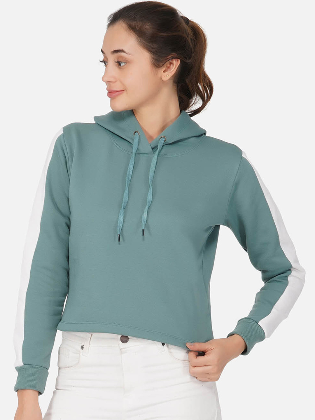 NEU LOOK FASHION Women Green Sweatshirt