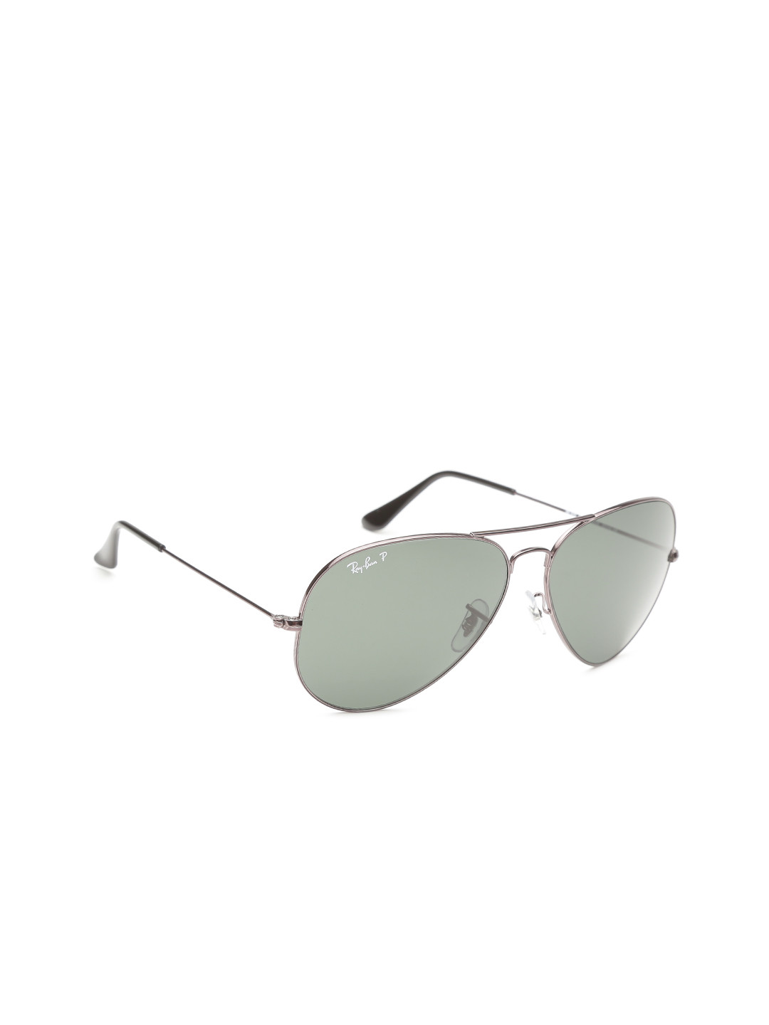 RAY-BAN Men Polarized Green Lens Pilot Sunglasses - 0RB3025I004/5862