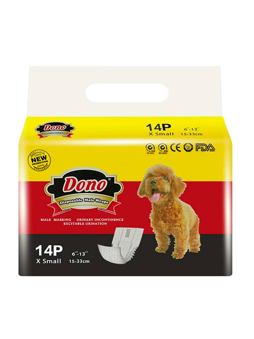 Emily pets Set Of 14 White & Blue Printed Disposable Dog Diapers