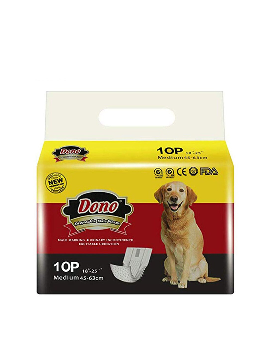 Emily pets Set Of 10 White & Blue Printed Disposable Dog Diapers