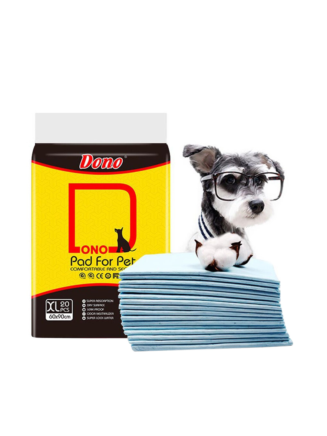 Emily pets Set Of 20 White Solid Pet Training Pad