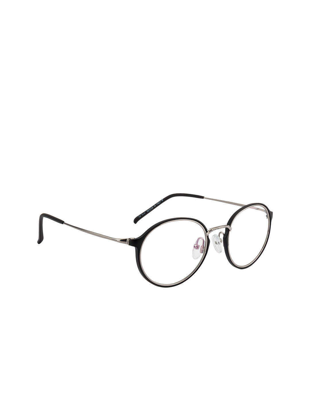 Ted Smith Unisex Black & Gunmetal-Toned Full Rim Round Frames TSD-TR-9291_C8