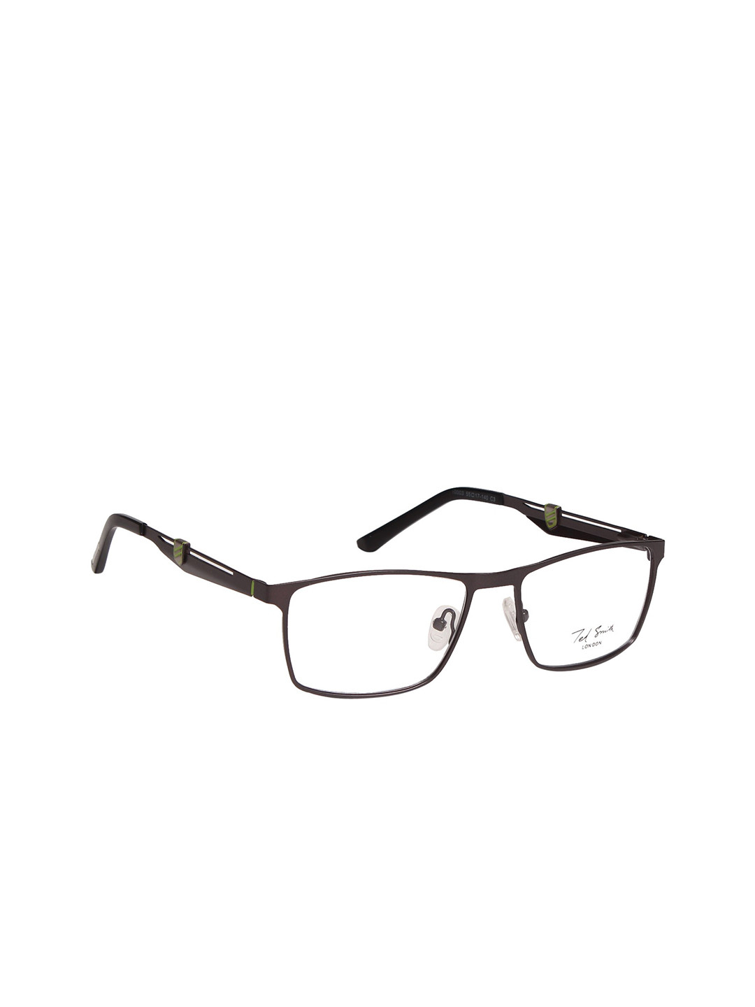 Ted Smith Unisex Grey Full Rim Wayfarer Frames TSD10003_C3