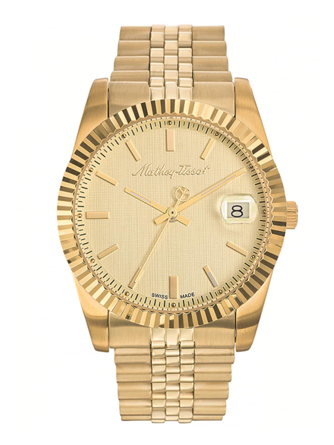 Mathey-Tissot Swiss Made Men Gold-Toned Brass Dial Analogue Watch H810PDI
