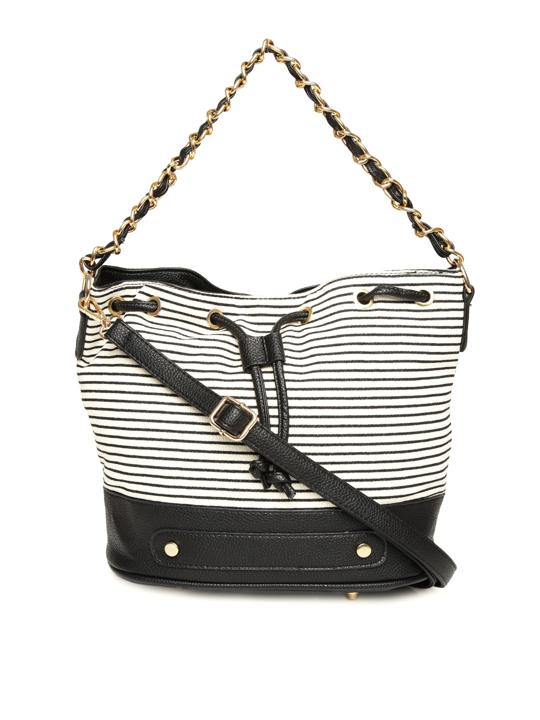 red pout Off White Black Striped Shoulder Bag with Sling Strap