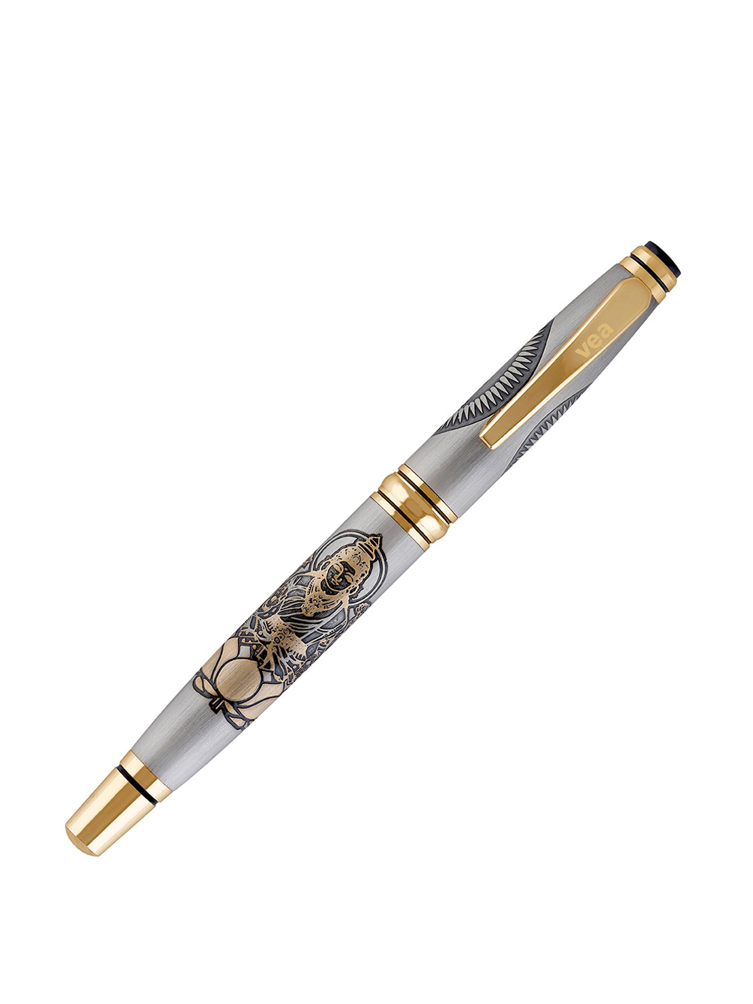 VEA Silver-Toned & Gold-Toned Textured Rollerball Pen