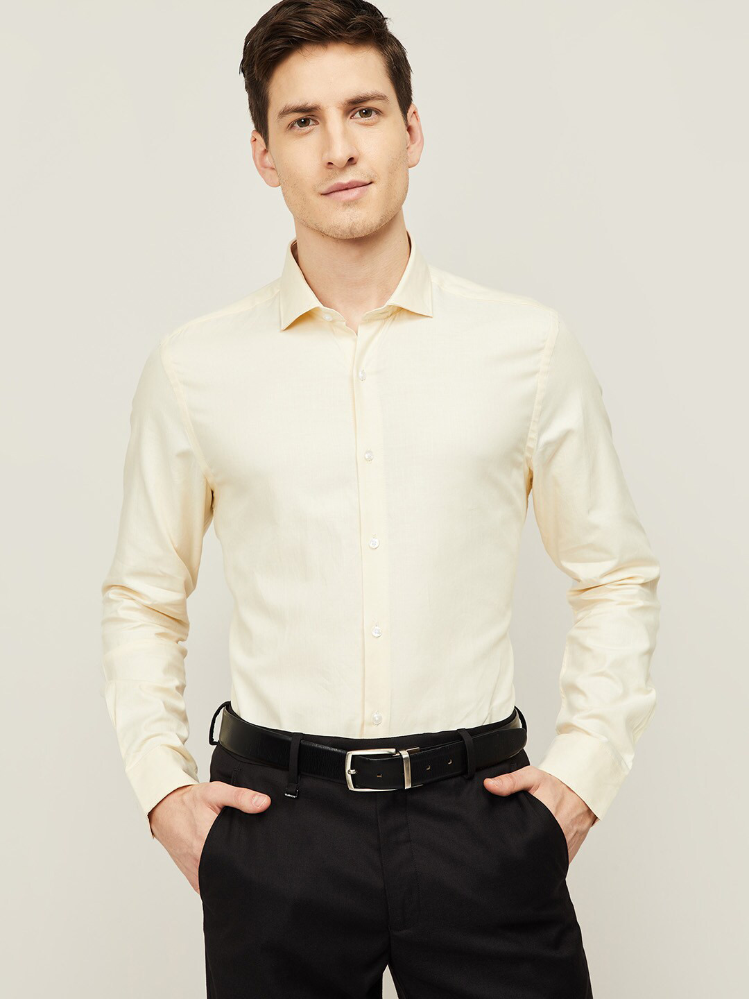 CODE by Lifestyle Men Yellow Casual Shirt
