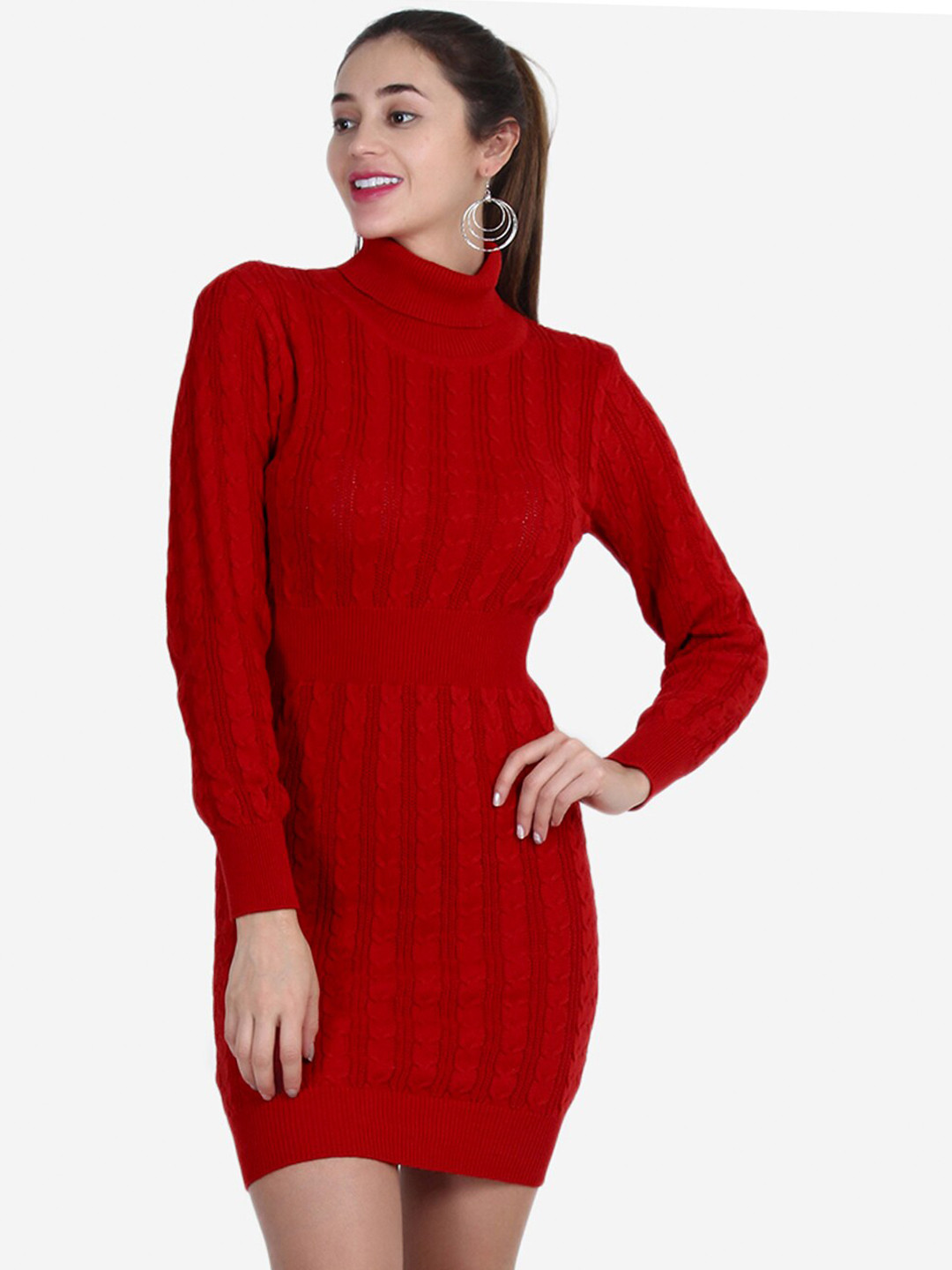 JoE Hazel Red Striped Bodycon Dress