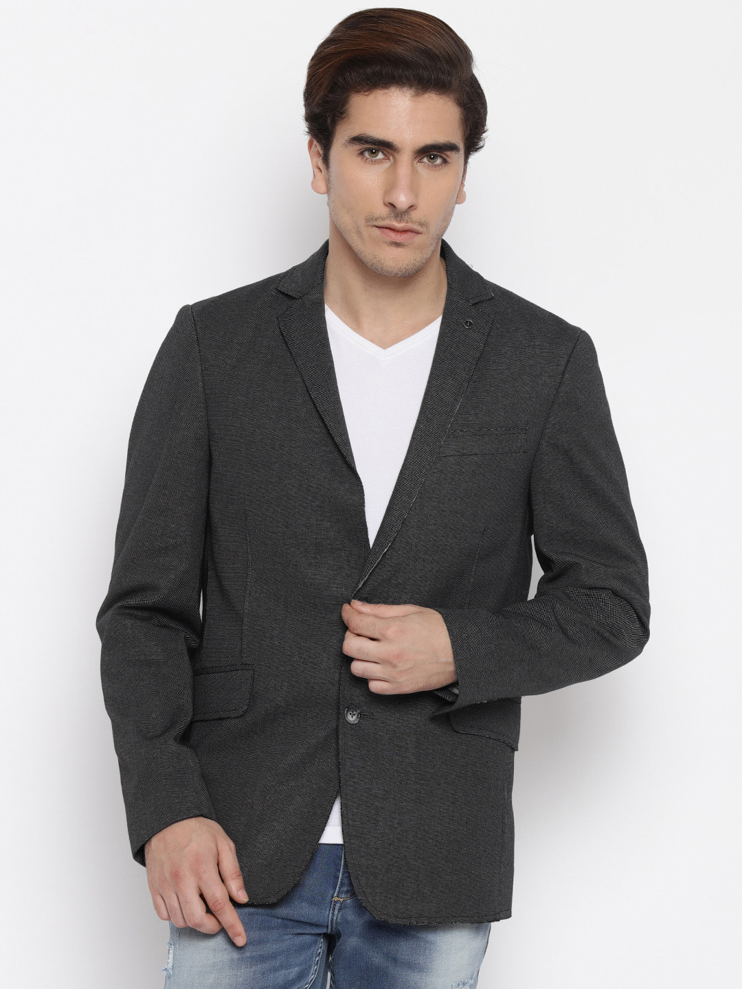 Single Breasted Casual Blazer - Blazers 