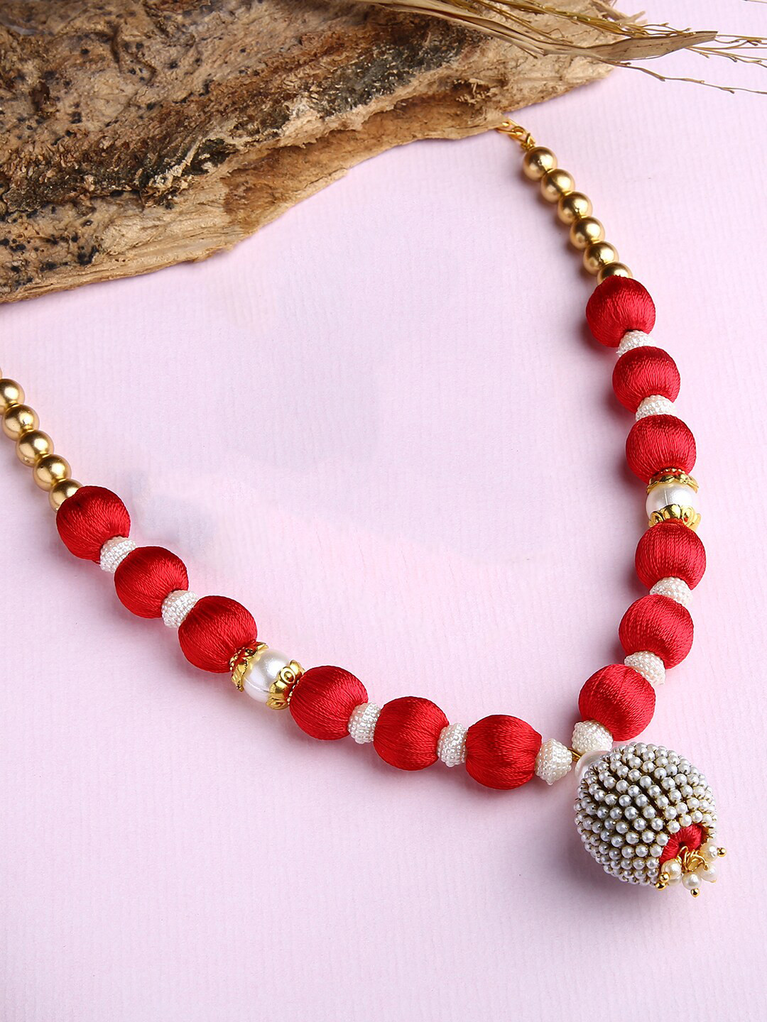 AKSHARA Gold-Toned & White Gold-Plated Necklace