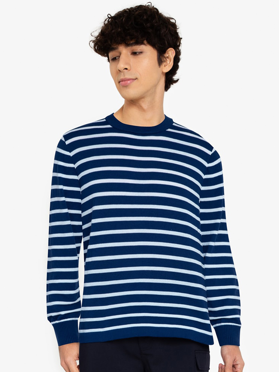 ZALORA BASICS Men Monochrome Round Neck T-Shirt