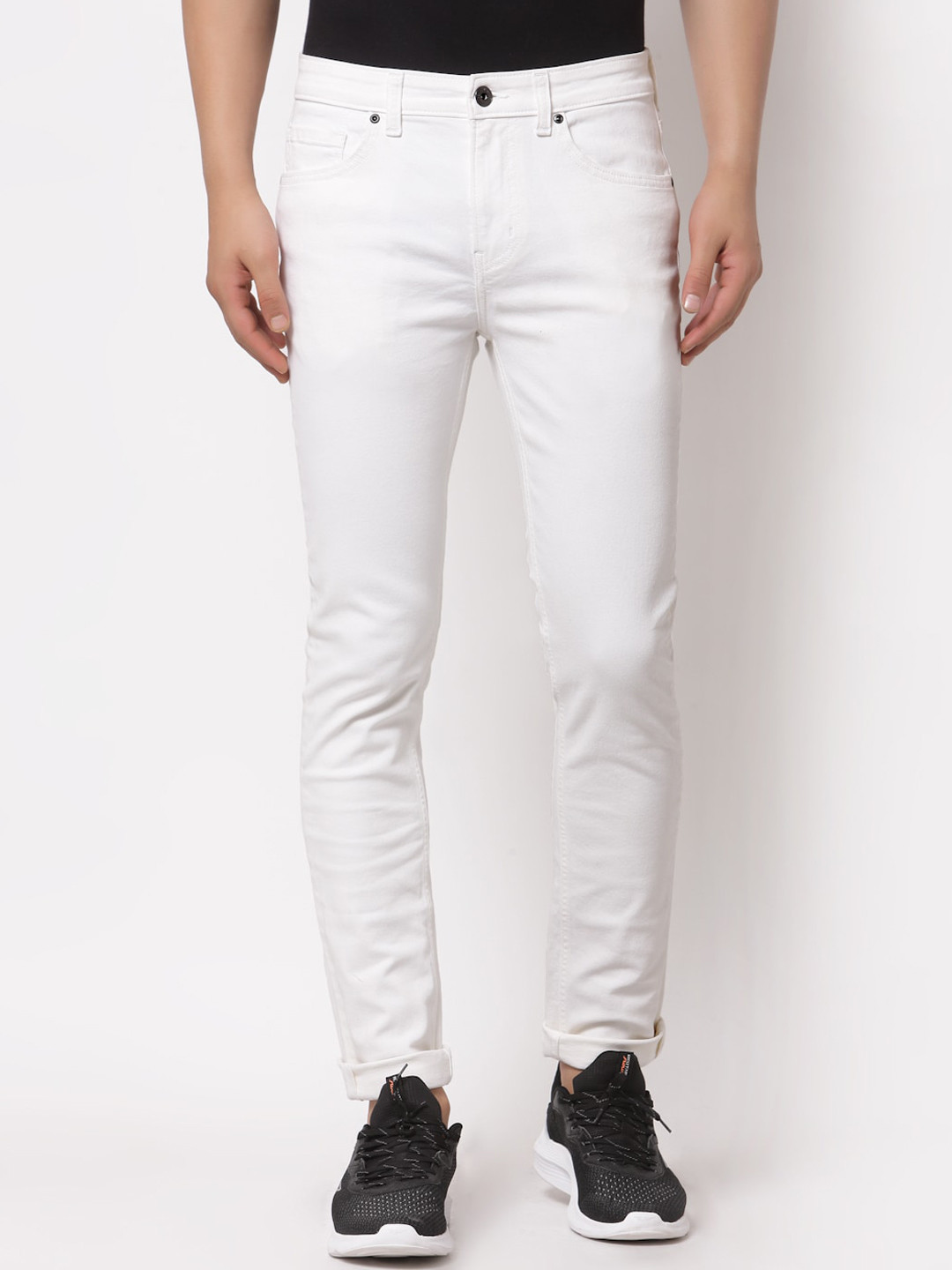 Red Tape Men White Skinny Fit Stretchable Jeans