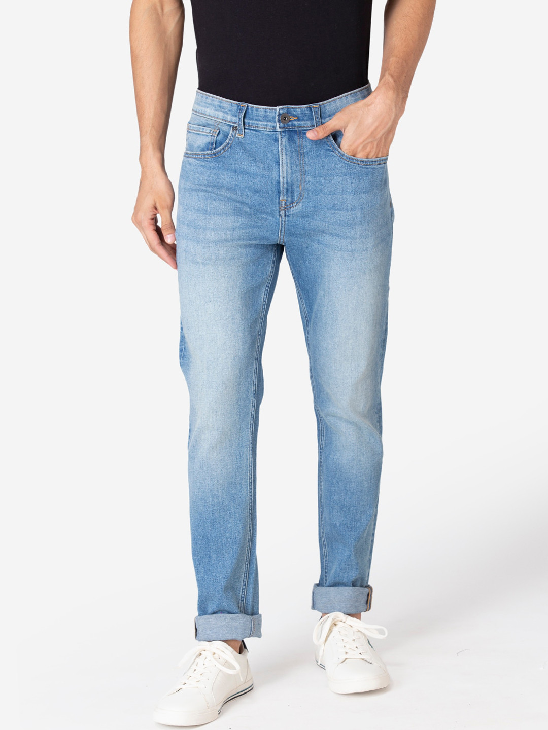 Red Tape Men Blue Skinny Fit Light Fade Stretchable Jeans
