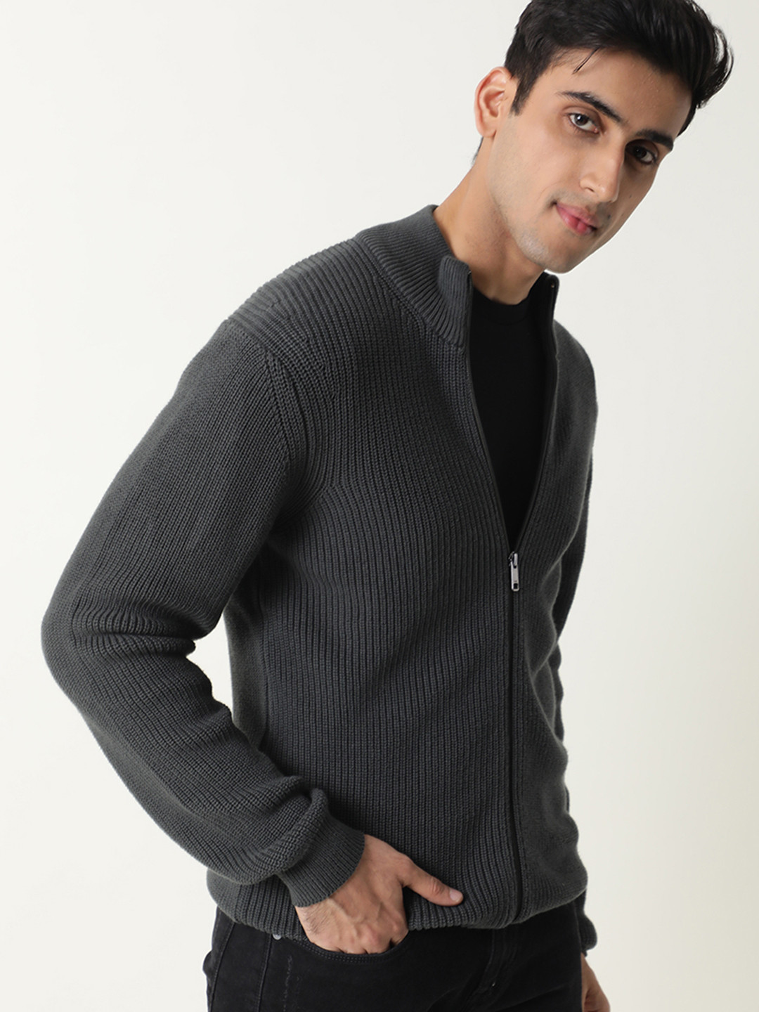 RARE RABBIT Men Track Slim Fit Sweater