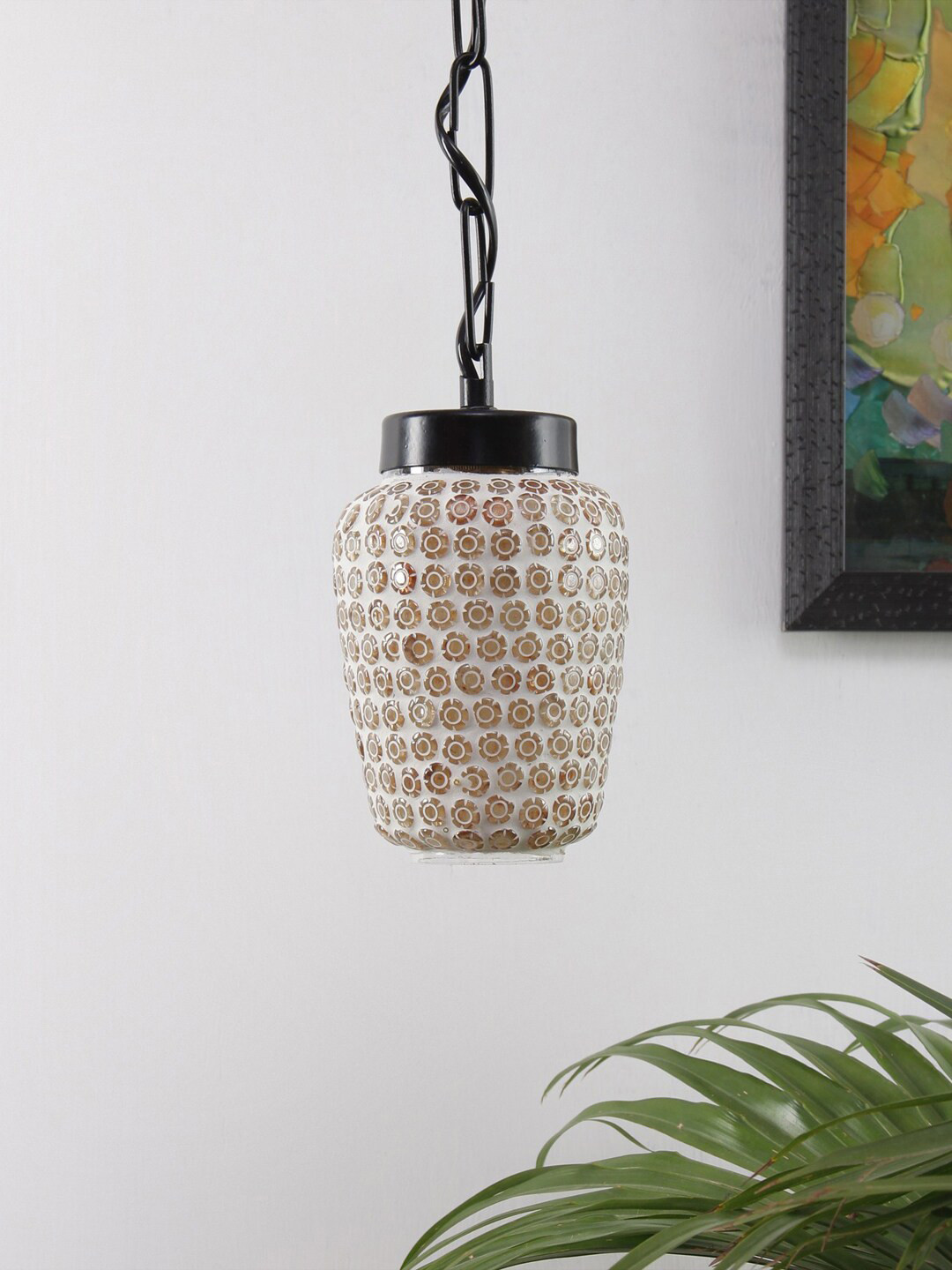 Devansh Mosaic Glass Ceiling Lamp