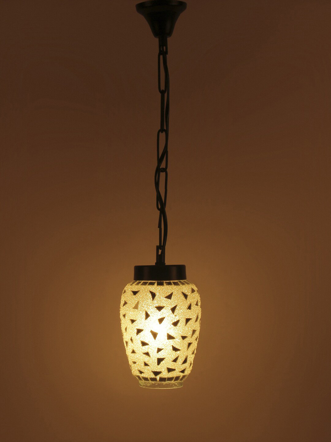Devansh Multicoloured Mosiac Glass Hanging Lamp