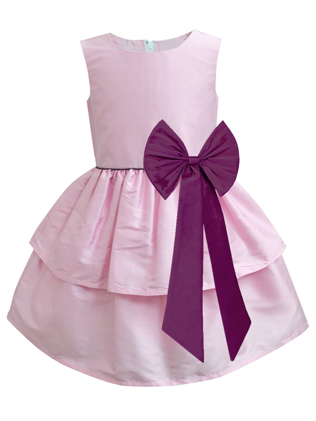 A.T.U.N. Pink & Purple Layered A-Line Dress