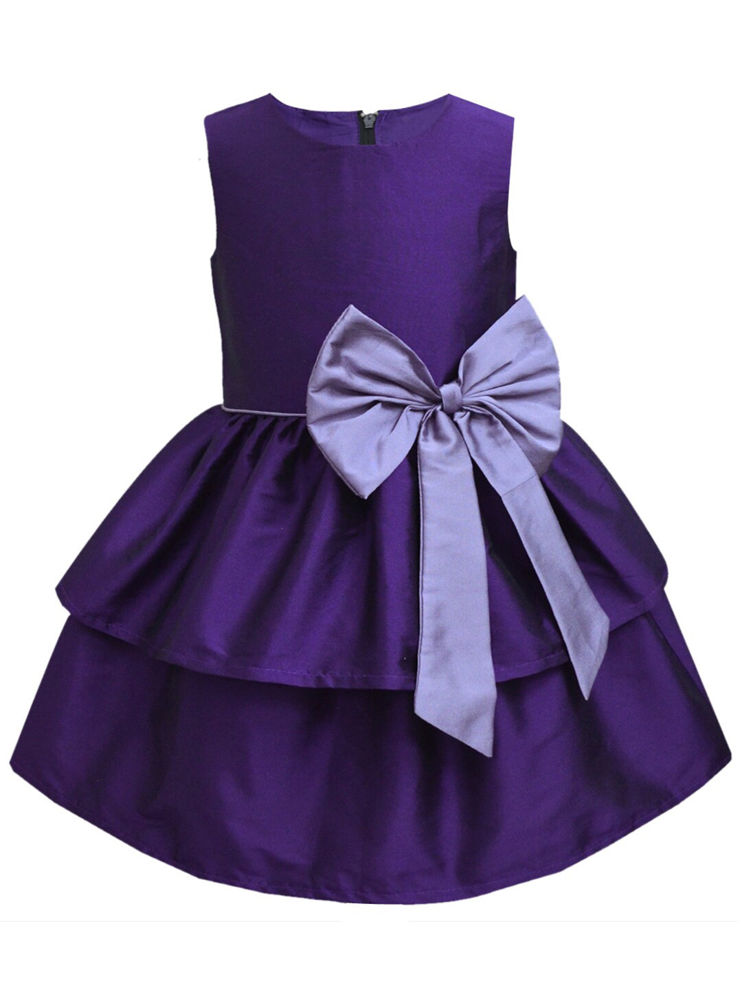 A T U N Girls Purple Fit & Flare Dress