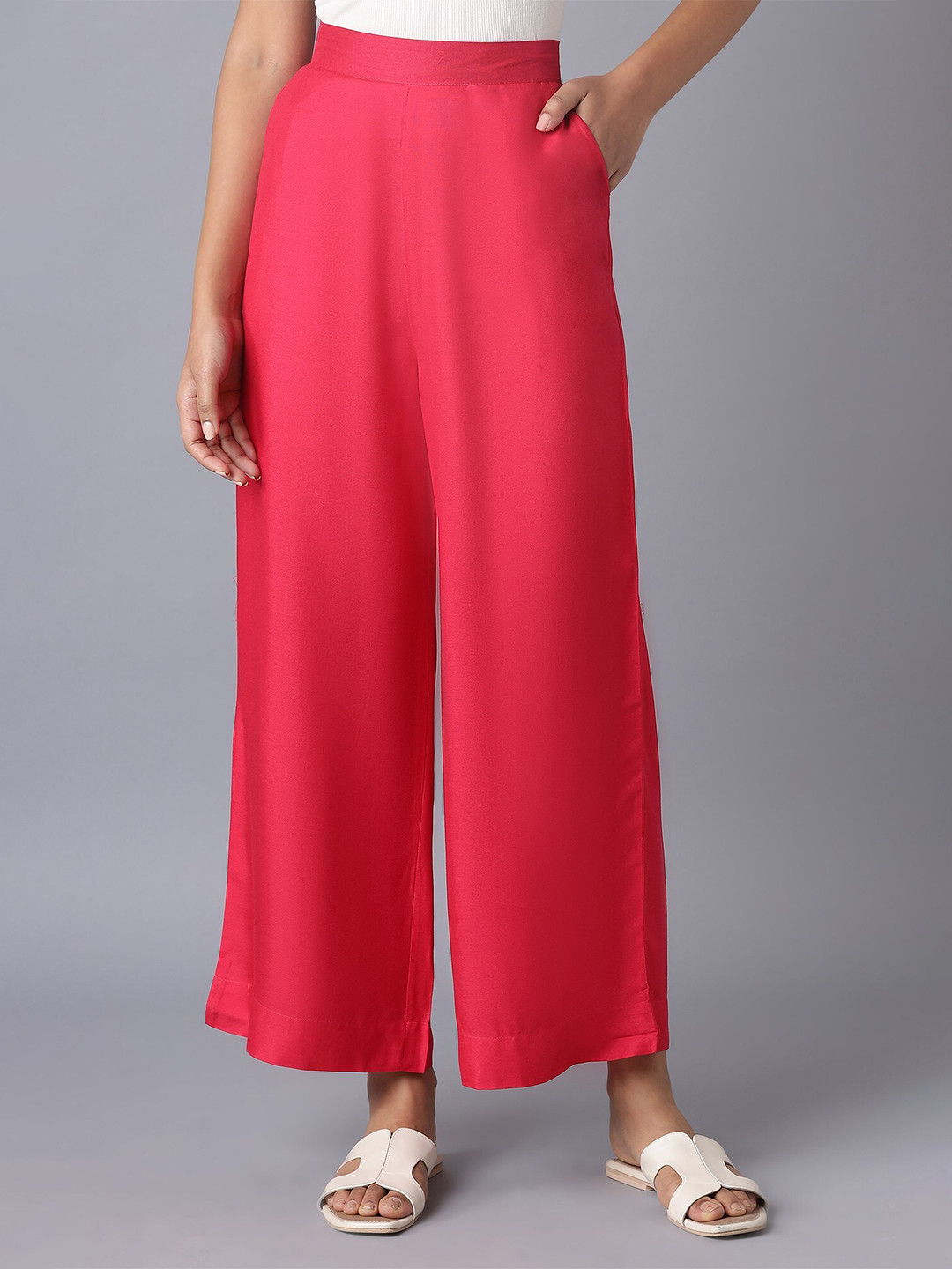 elleven Women Pink Palazzos