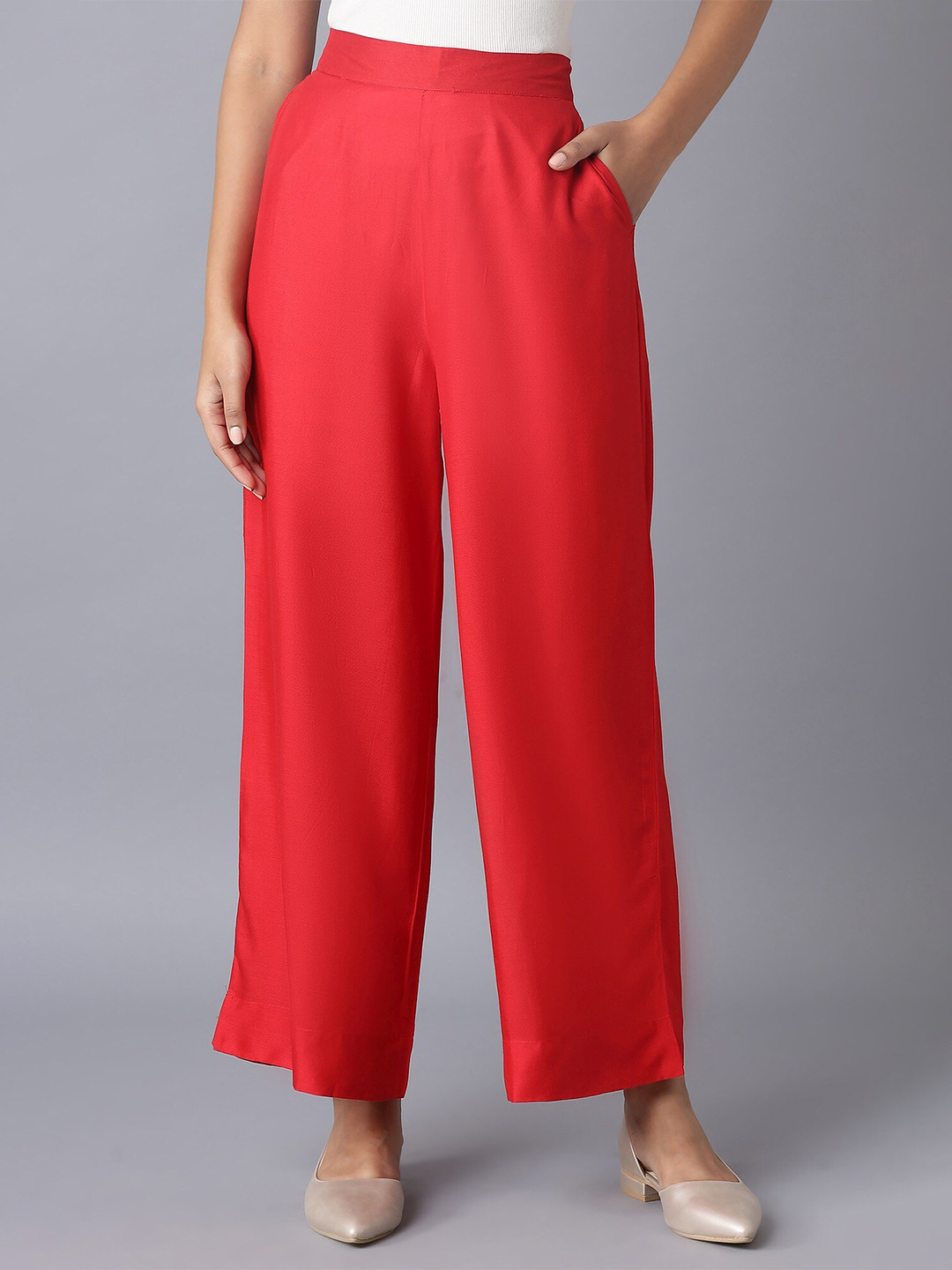 elleven Women Red Palazzos