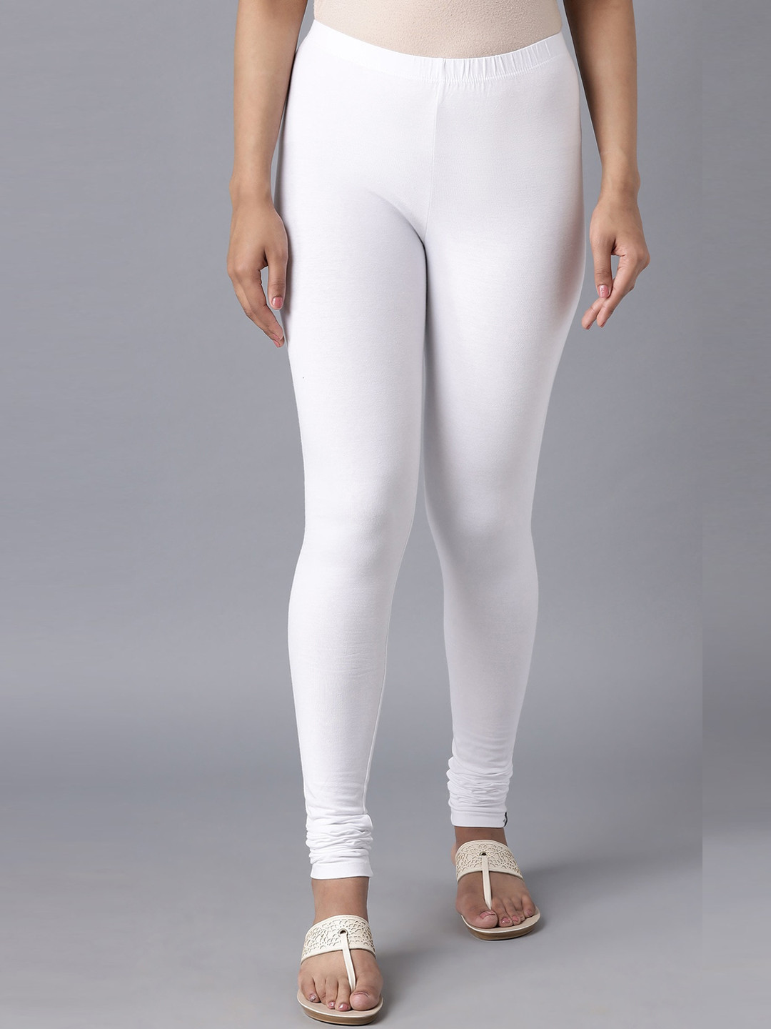 elleven Solid Cotton Churidar Leggings