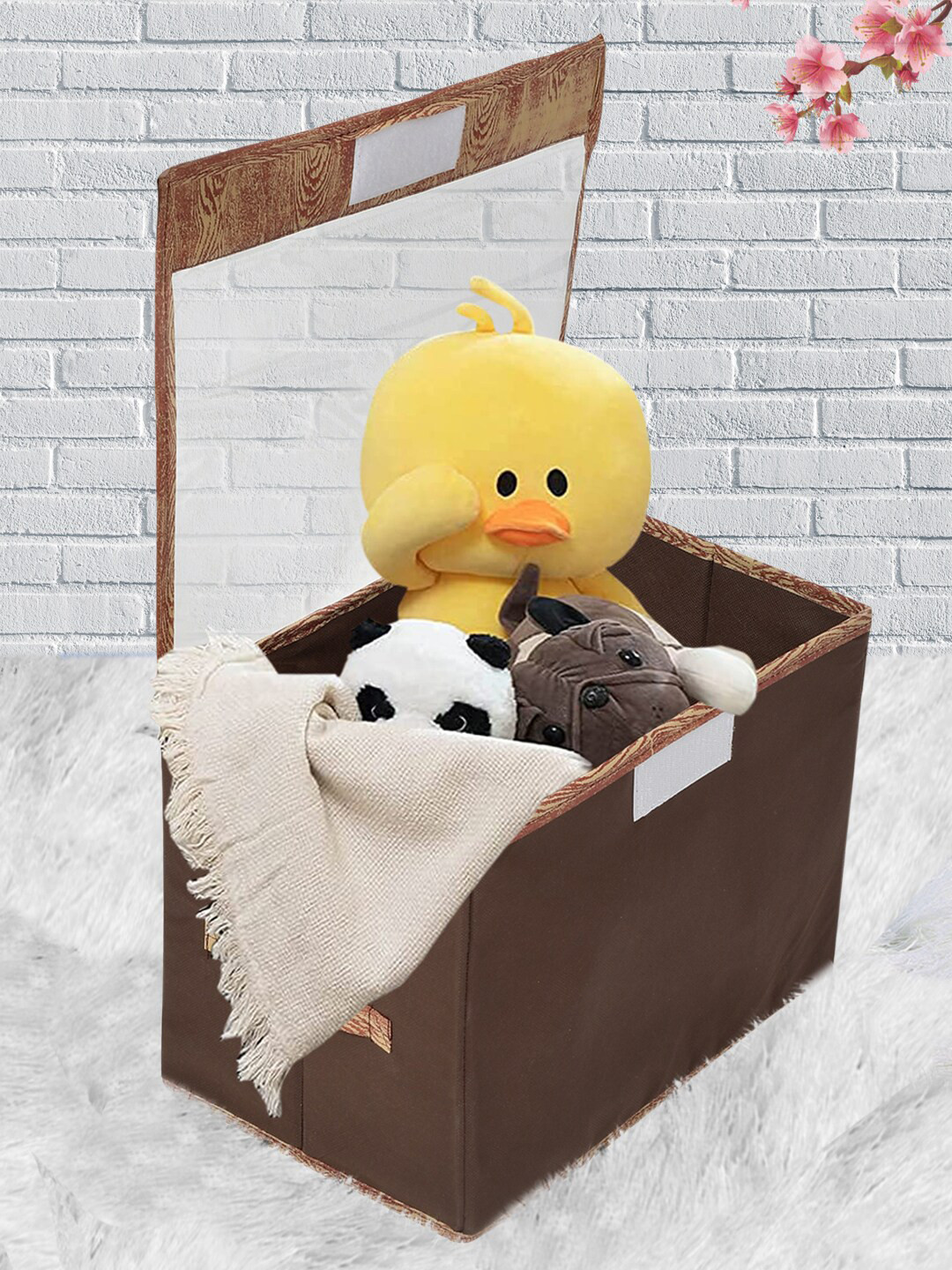 Kuber Industries Brown Printed Drawer Organiser