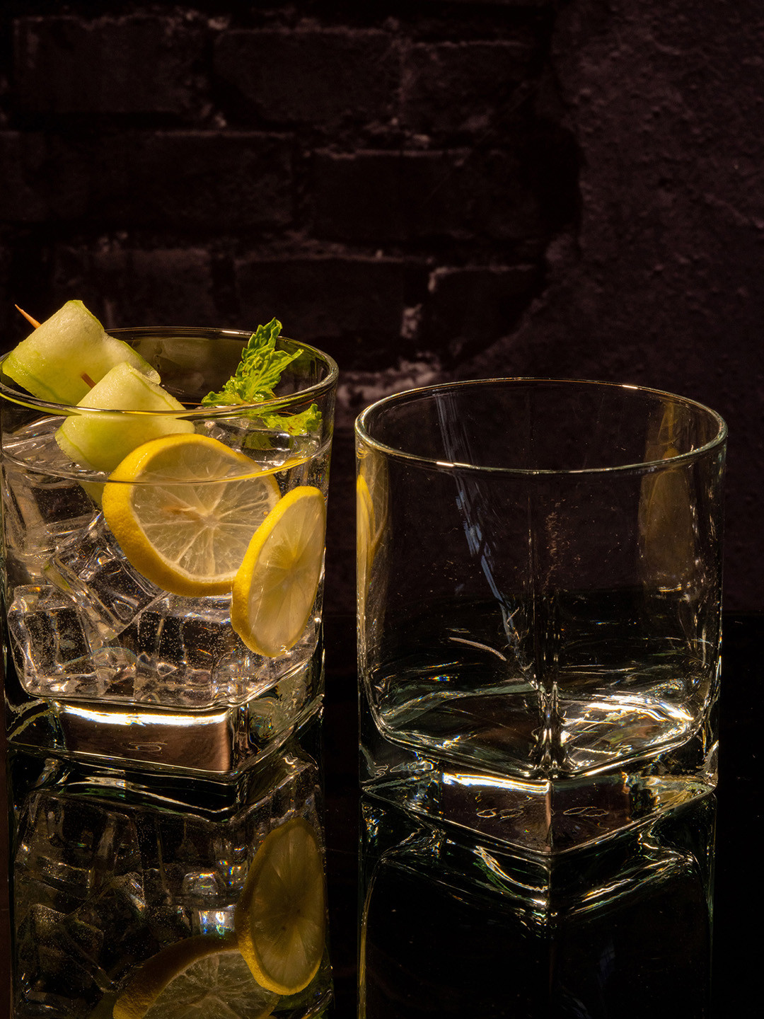 GOODHOMES Set Of 6 Transparent Solid Water Or Juice Glasses