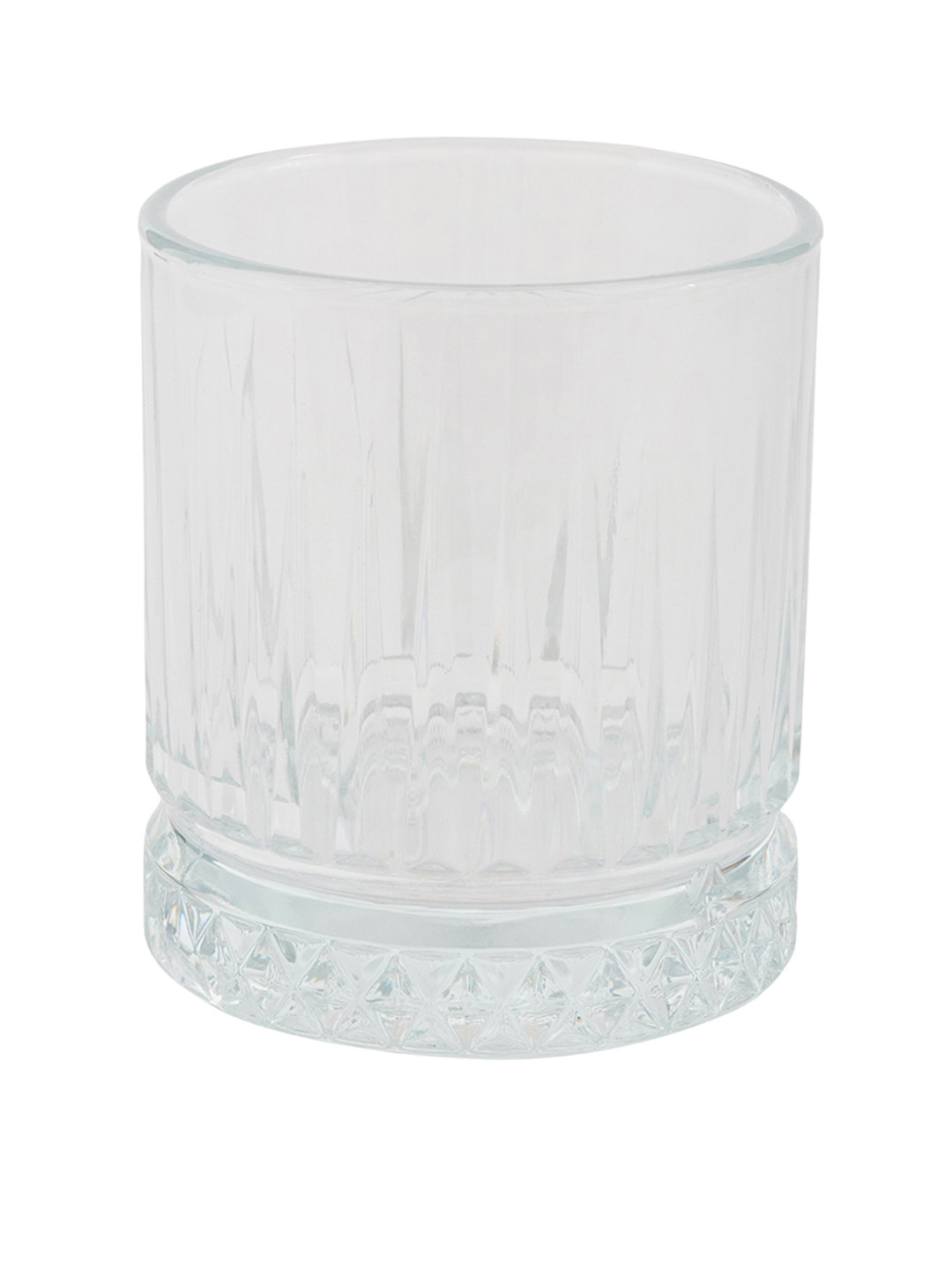 GOODHOMES Set Of 4 Transparent Textured Glass Elysia Tumblers 210Ml