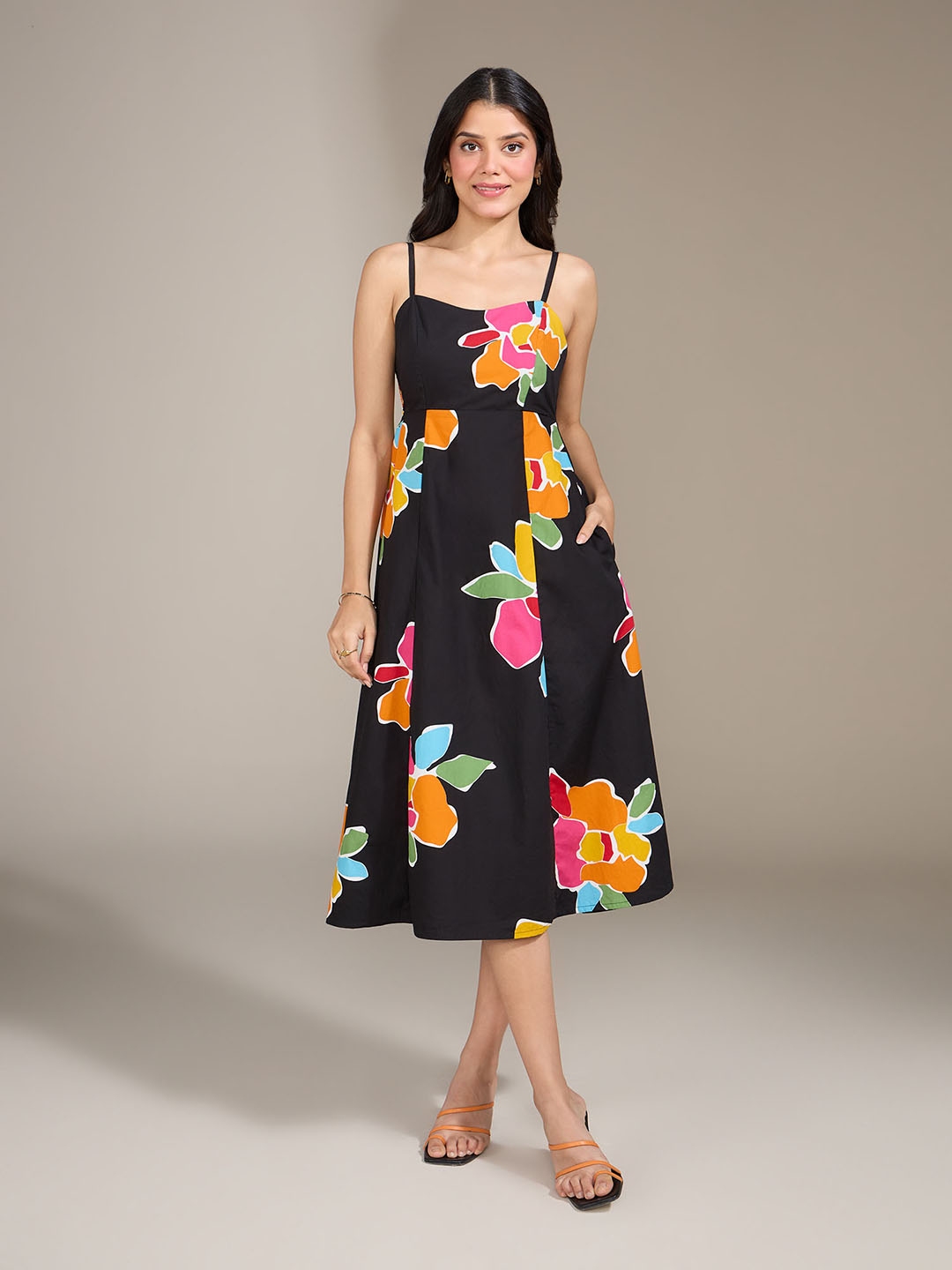 Buy 20Dresses Women Black Floral Noughties Spaghetti Dress Dresses for Women 16430588 Myntra