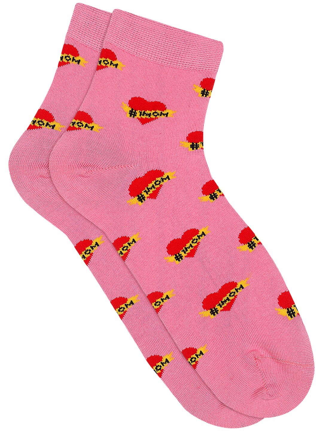 Soxytoes Pink Self Design Above Ankle Length Socks