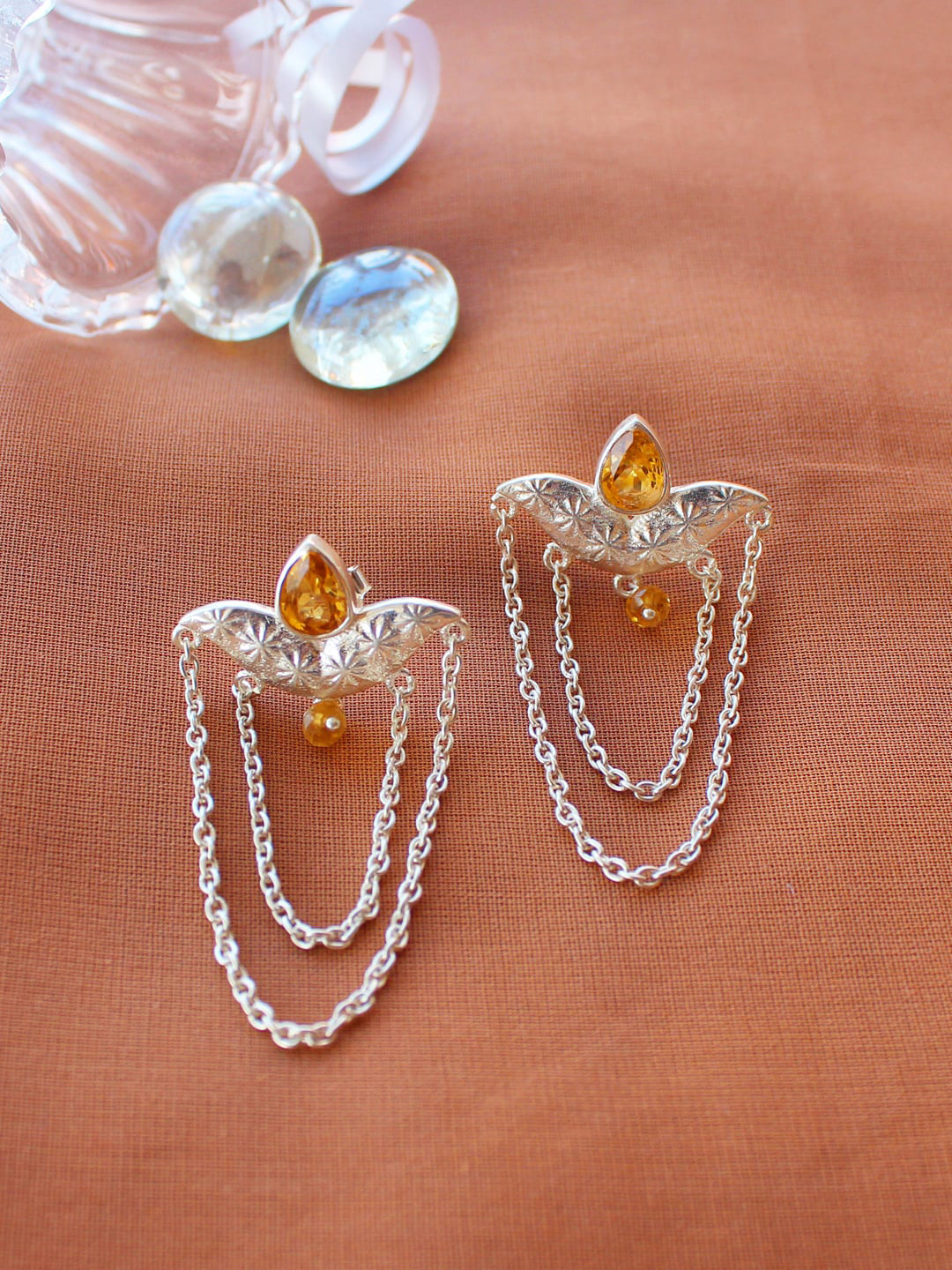 ERILINE JEWELRY Silver-Toned & Gold-Toned Contemporary Drop Earrings