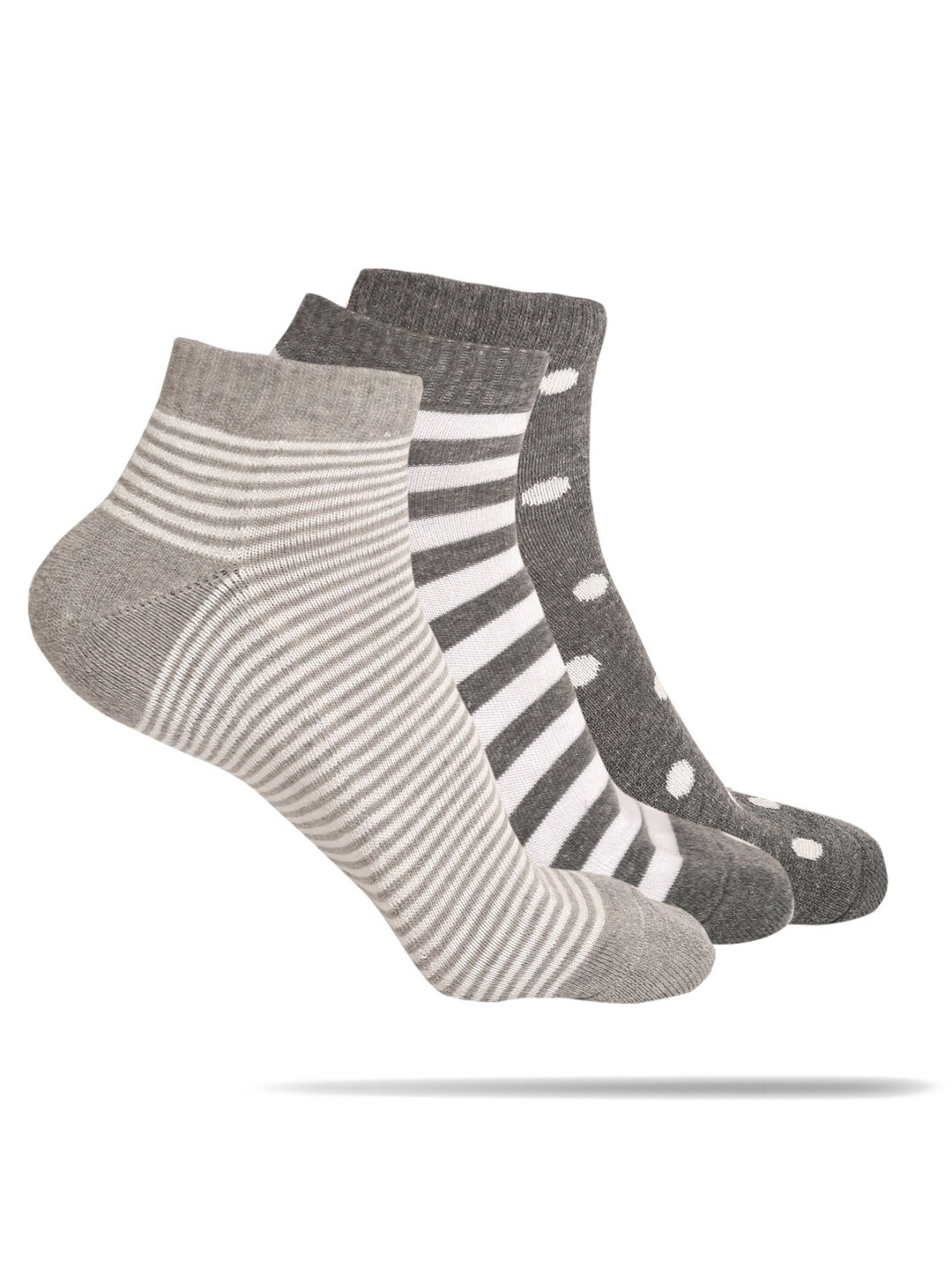 MUTAQINOTI Men Casual Ankle Length Rich Cotton Antimicrobial Socks (Pack Of 3)